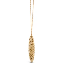 Toscano Oval Shaped Pendant with Dots, 14K Yellow Gold Sale