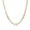 Toscano Paperclip Chain Necklace 14K, 18" Clearance