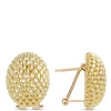 Toscano Quilted Hoop Earrings, 14K Yellow Gold New