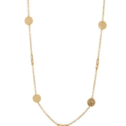 Toscano Roman Coin Replica Stations Necklace, 14K Yellow Gold Sale