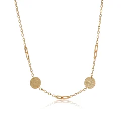 Toscano Roman Coin Replica Station Necklace 14K Sale