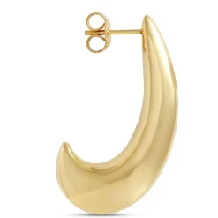 Toscano Sculpted Half Hoop Earrings, 14K Yellow Gold Best