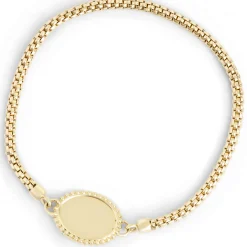 Toscano Stretchy Bracelet with Disk, 14K Yellow Gold Clearance