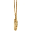 Toscano Textured Oval Drop Pendant, 14K Yellow Gold Discount