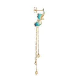 Toscano Three-Petal Floral Earrings, 14K Yellow Gold