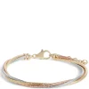 Toscano Tri-Colored Bracelet, 14K White, Yellow and Rose Gold Clearance