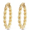 Toscano Twisted Hoop Earrings, 14K Yellow Gold Discount