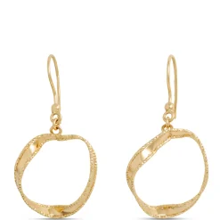 Toscano Twisted Ribbon Earrings, 14K Yellow Gold Hot