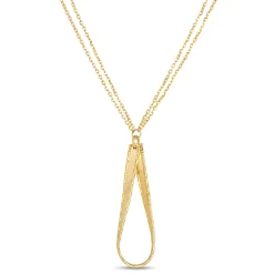 Toscano Twisted Ribbon Pendant Necklace, 14K Yellow Gold