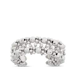 Toscano Two-Row Beaded Ring, 14K White Gold Hot