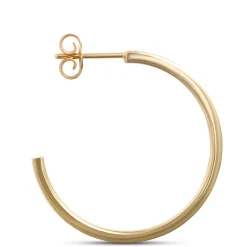 Toscano White Enamel Hoop Earrings, 14k Yellow Gold Discount