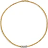 Toscano with Diamonds 18-Inch Popcorn Necklace, 18K Yellow Gold New