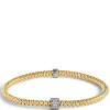 Toscano with Diamonds Stretchy Bracelet, 18K Yellow Gold Sale