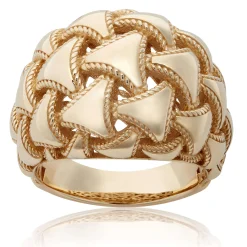 Toscano Woven Dome Ring, 14K Yellow Gold Size 6 Hot