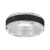 Triton Contemporary Comfort Fit Carbon Fiber Band in Grey Tungsten, 8 mm Best
