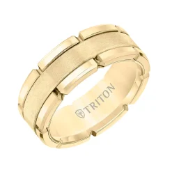 Triton Contemporary Comfort Fit Band in Yellow Tungsten, 8 mm Hot