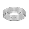Triton Step Edge Brushed Finish Classic Tungsten Wedding Band, 7MM Hot
