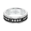 Triton Stone Comfort Fit Channel Set Diamond Band in Tungsten, 7 mm Best