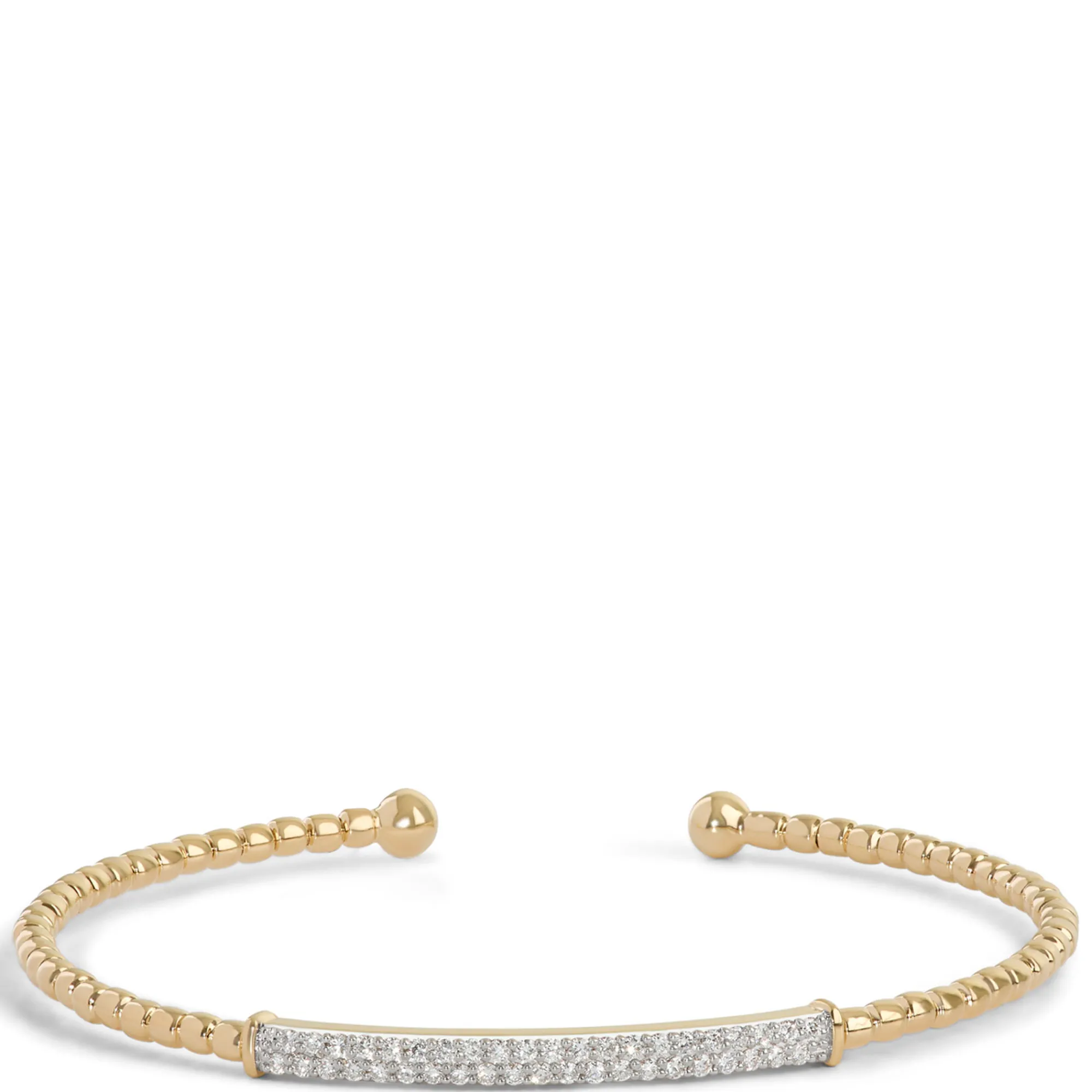 Two-row Diamond Flexy Bangle, 14K Yellow Gold Best