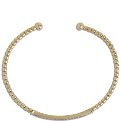 Two-row Diamond Flexy Bangle, 14K Yellow Gold Best