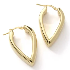 Toscano V-Shaped Hoops, 14K Yellow Gold Hot