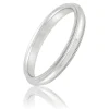 White Gold Polished Milgrain Edge Comfort Fit 3mm Band 18K Online