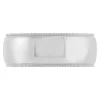 White Gold Polished Milgrain Edge Comfort Fit 8mm Band 18K Hot