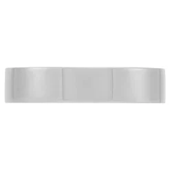 White Gold Polished Pipe Comfort Fit 5mm Band 18K Hot