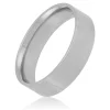 White Gold Polished Pipe Comfort Fit 6mm Band 14K New