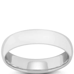 White Gold Polished Rounded Comfort Fit 5mm Band 14K Best