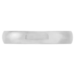 White Gold Polished Rounded 4mm Band 18K