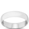 White Gold Polished Rounded 5mm Band 14K New