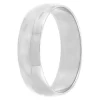 White Gold Polished Rounded 6mm Band 18K Clearance