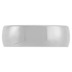 White Gold Polished Rounded 7mm Band 14K Clearance
