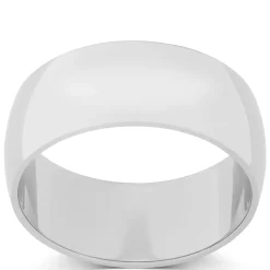 White Gold Polished Rounded 8mm Band 18K Sale
