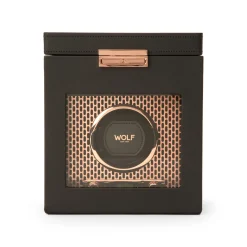 WOLF Axis Single Watch Winder With Storage Best