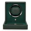 Wolf Cub Single Watch Winder With Green Cover New