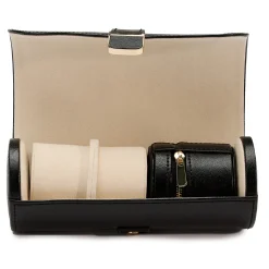 WOLF Palermo Double Watch Roll with Jewelry Pouch Clearance