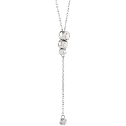 Y-Drop Diamond Pendant Necklace, 14K White Gold Best