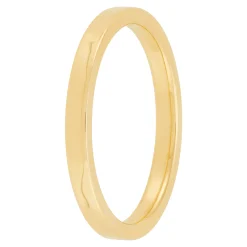 Yellow Gold Polished Pipe Comfort Fit 2mm Band 18K Discount