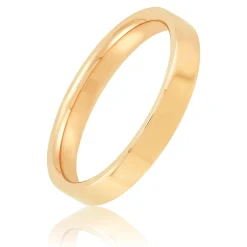 Yellow Gold Polished Pipe Comfort Fit 3mm Band 18K Discount