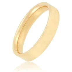 Yellow Gold Polished Pipe Comfort Fit 4mm Band 18K Best
