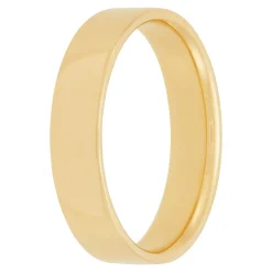 Yellow Gold Polished Pipe Comfort Fit 5mm Band 14K Best