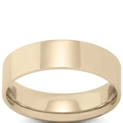 Yellow Gold Polished Pipe Comfort Fit 6mm Band 14K New