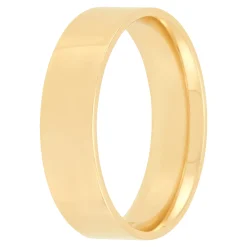 Yellow Gold Polished Pipe Comfort Fit 6mm Band 18K Outlet