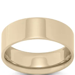 Yellow Gold Polished Pipe Comfort Fit 7mm Band 14K Discount