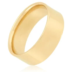 Yellow Gold Polished Pipe Comfort Fit 8mm Band 18K Clearance