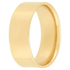 Yellow Gold Polished Pipe Comfort Fit 8mm Band 18K Clearance