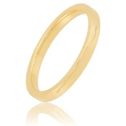 Yellow Gold Polished Pipe Comfort Fit 2mm Band 14K Clearance