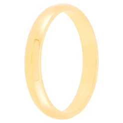 Yellow Gold Polished Rounded 3mm Band 14K